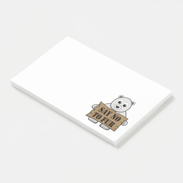 Post-it® Dites non à Fur (Incliné)