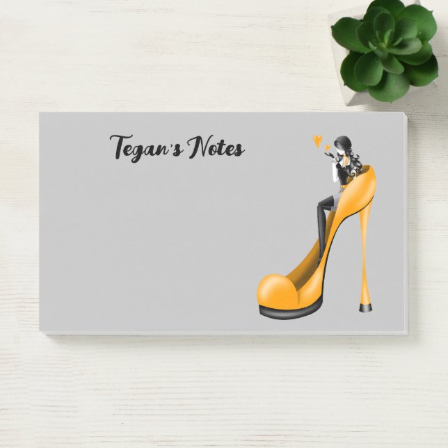 Post-it® Divas de mode personnalisées en jaune Stiletto (Bureau)
