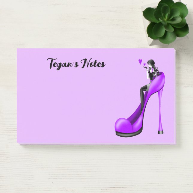 Post-it® Divas de mode personnalisées en violet Stiletto (Bureau)