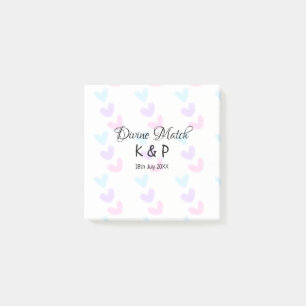 Post-it® Divine match ajouter nom de couple lettre motif co