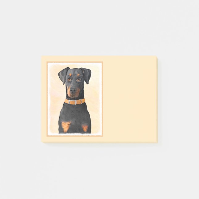 Post-it® Doberman Pinscher Peinture non découpée Art origin (Devant)