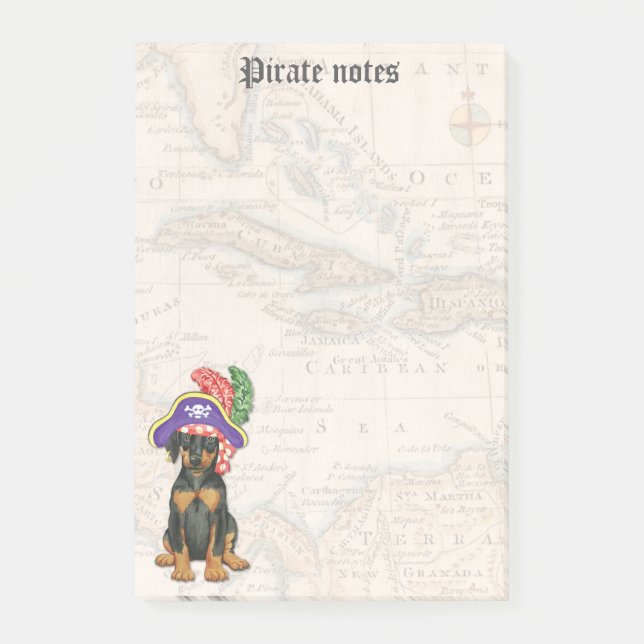 Post-it® Doberman Pinscher Pirate (Devant)