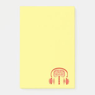 Post-it® Docteur Cerveau Tissue à l'écoute de la musique