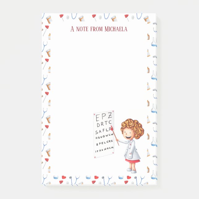 Post-it® Docteur oculaire ou infirmière ophtalmique personn (Devant)