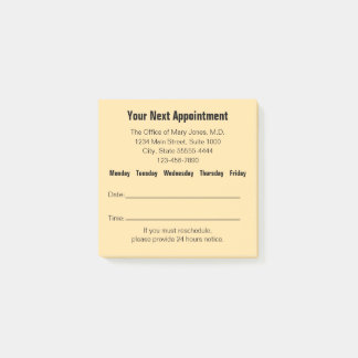 Post-it® Docteur Office Beige Votre prochain rappel de rend