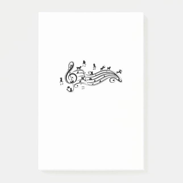 Post-it® Dog Lover | Music Melody Maltese Dog On Music Note (Devant)