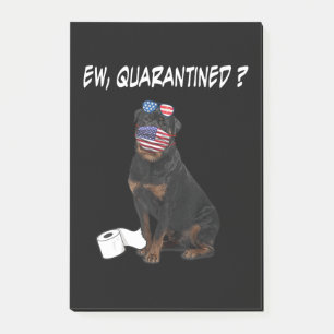 Post-it® Dog Rotttweiler Ew Quantiné Chien Portant Un Visag