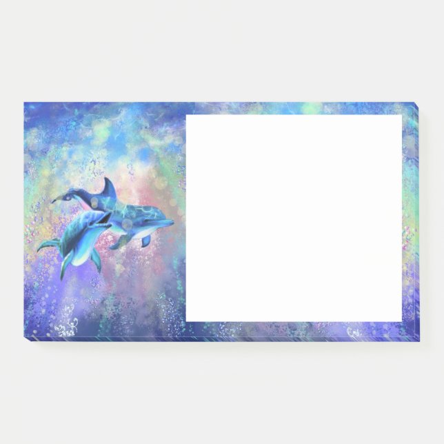 Post-it® Dolphin Post it Notes Dolphins Couple Notes (Devant)