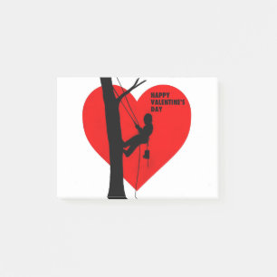 Post-it® Don de carte Valentine pour Arboriste / Arbre chir