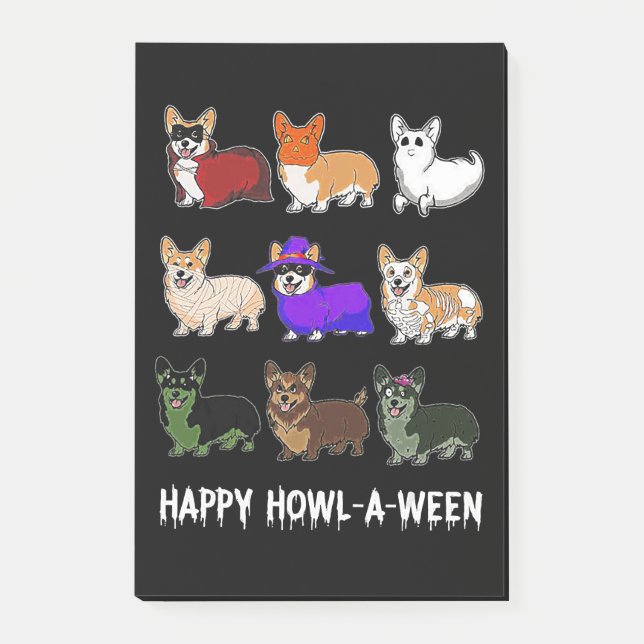 Post-it® Don de chien| Funny Corgi Dog Halloween (Devant)