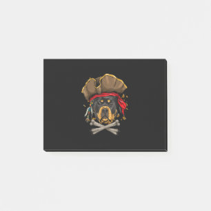 Post-it® Don de Jolly roger d'Halloween Rottweiler Pirate D