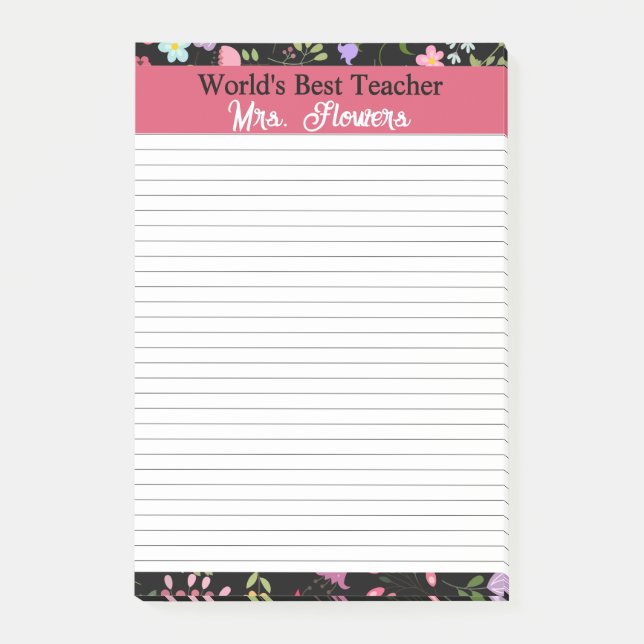 Post-it® Don d'enseignant pour le meilleur au monde à perso (Devant)