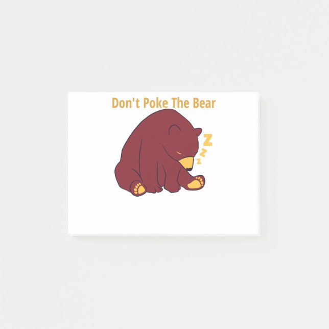 Post-it® don't Poke The Bear - papa ours design (Devant)