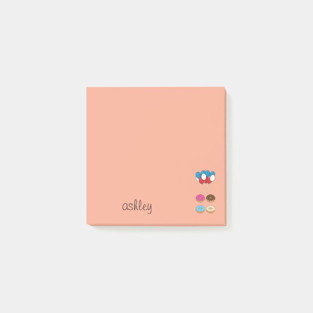Post-it® Donuts et Ballons Assortis | Personnaliser (Devant)