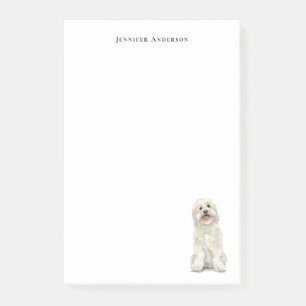 Post-it® Doodle doré blanc aquarelle personnalisé