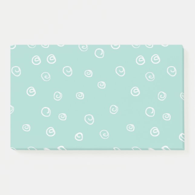 Post-it® doodle moderne blanc tournoie une couronne turquoi (Devant)