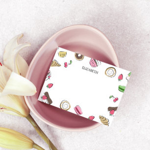 Post-it® Doodles de dessert   Nom personnalisé