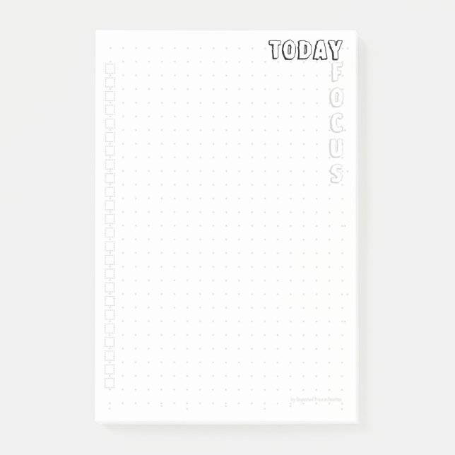 Post-it® Dot-Grid Autocollant 10*15 Today Focus EA (Devant)