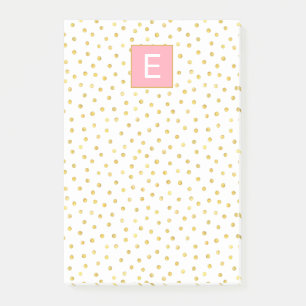 Post-it® Dot Motif Monogramme Rose Gold Girl
