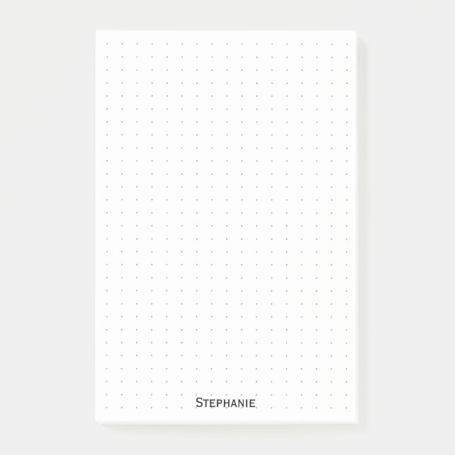 Post-it® Dotée | Votre nom Entreprise Minimaliste Noir (Devant)