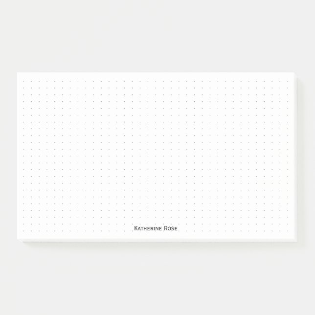 Post-it® Dotée | Votre nom Entreprise Minimaliste Noir (Devant)