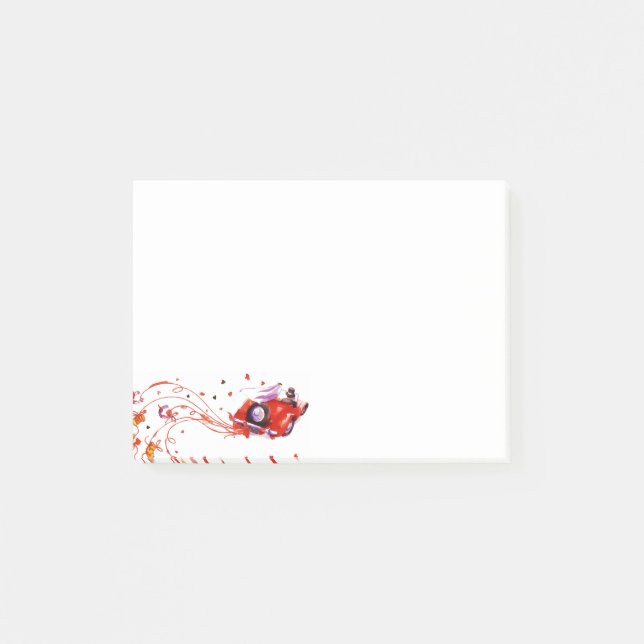 Post-it® Douce Mariage Couple Juste Marié Aquarelle (Devant)