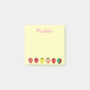 Post-it® Douceur de fraise mignonne aquarelle de fruit