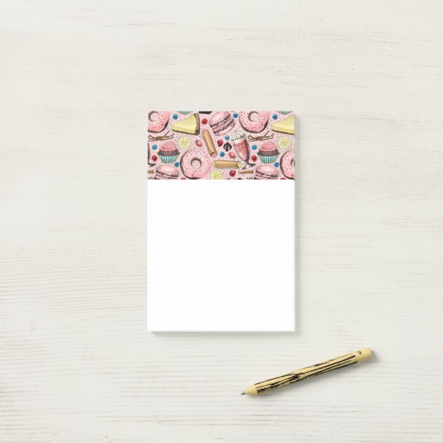 Post-it® Douceurs sur rose (Sur un bureau)