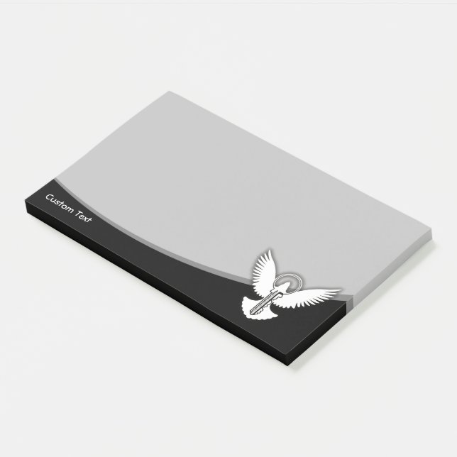 Post-it® Dove avec clé (Incliné)