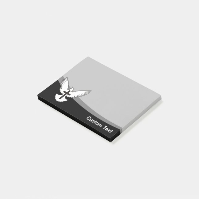 Post-it® Dove avec croix (Incliné)