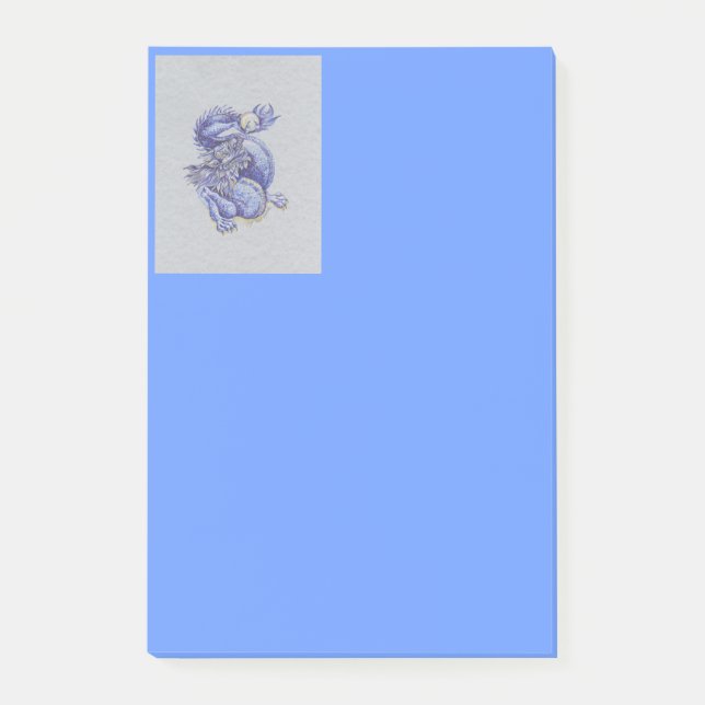 Post-it® Dragon bleu (Devant)