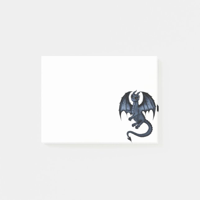 Post-it® dragon bleu (Devant)