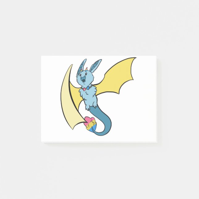 Post-it® Dragon de chauve-souris à prière (Devant)