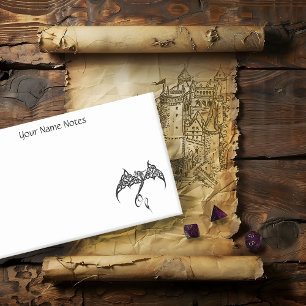 Post-it® Dragon Tribal Celtique Entrelacs Noir Blanc Fantas