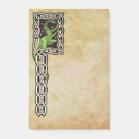 Dragon Vert Avec Bordure Céleste