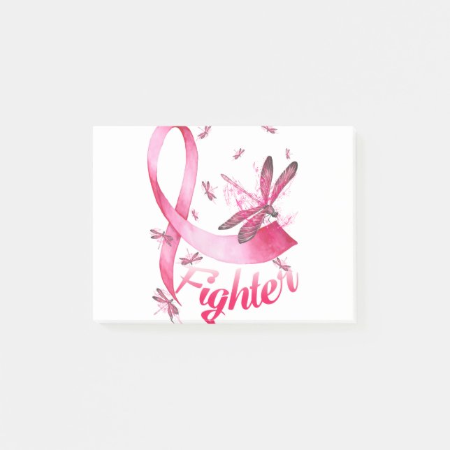 Post-it® Dragonfly rose Ribbon Cancer du sein (Devant)