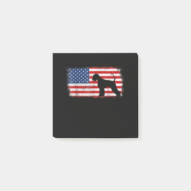 Post-it® Drapeau américain du géant patriotique Schnauzer (Devant)