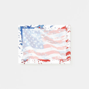 Post-it® Drapeau américain USA Aquarelle 4 juillet