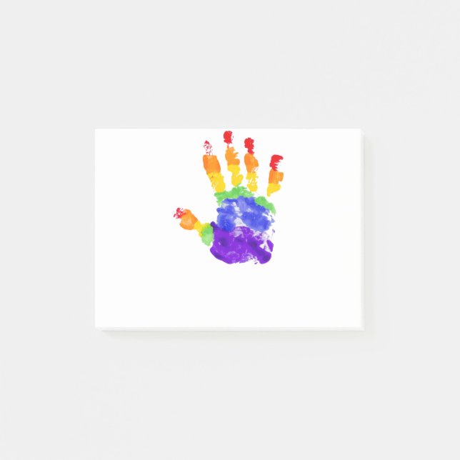 Post-it® Drapeau arc-en-ciel lesbien LGBT gay pride (Devant)