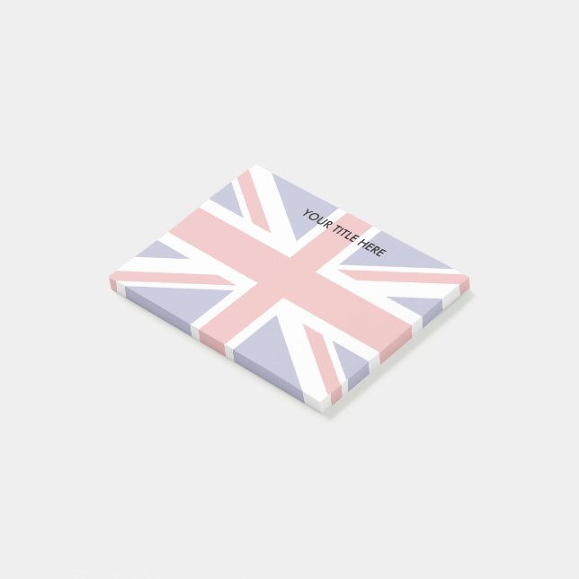 Post-it® Drapeau britannique Union Jack Personnalisé (Incliné)