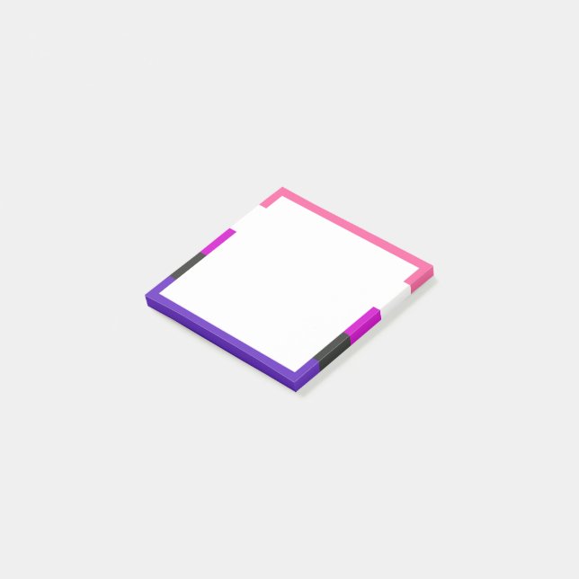 Post-it® Drapeau de fierté genderfluid (Incliné)
