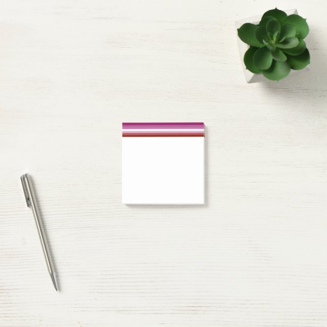 Post-it® Drapeau de fierté lesbienne de SlipperyJoe féminin (Bureau)