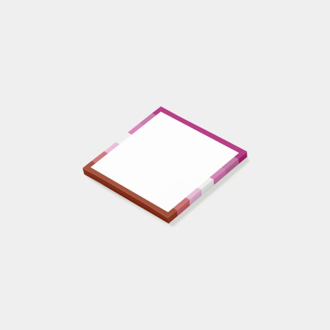 Post-it® Drapeau de fierté lesbienne (Origine) (Incliné)