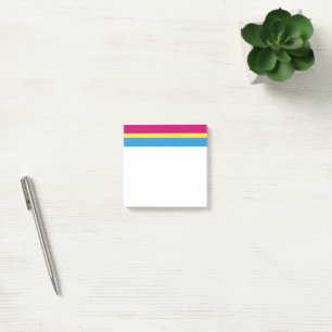 Post-it® drapeau de fierté pansexuelle SlipperyJoe rose amb