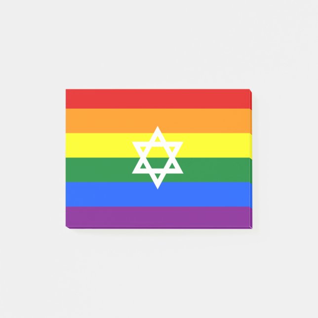 Post-it® Drapeau de la Gay Jewish Pride (Devant)