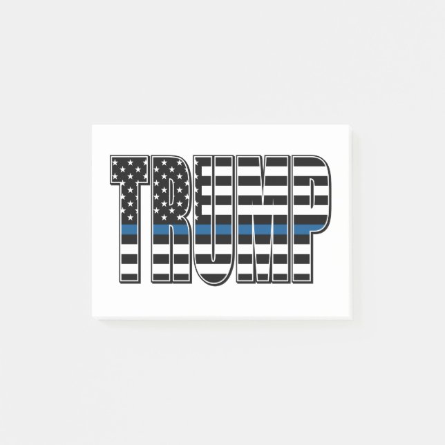 Post-it® Drapeau de la police Trump-Blue Line (Devant)