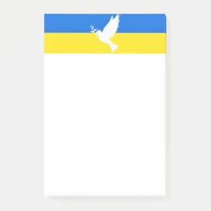 Post-it® Drapeau de l'Ukraine Sticky Notes Dove of Peace