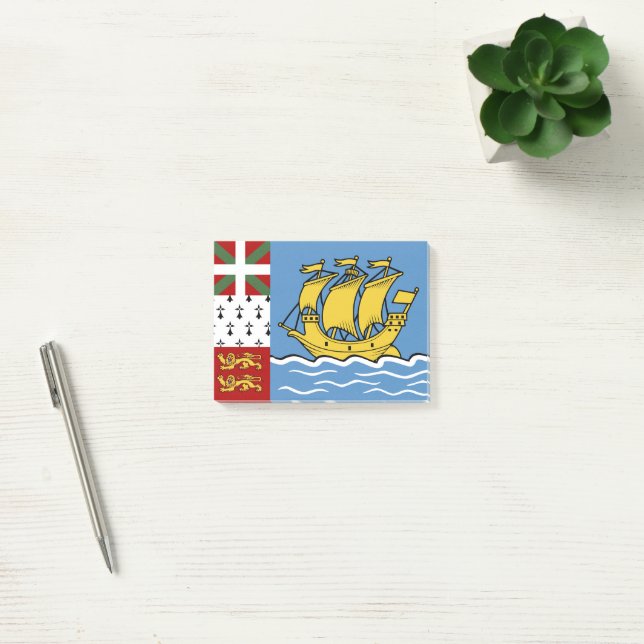 Post-it® Drapeau de Saint-Pierre-et-Miquelon (Bureau)