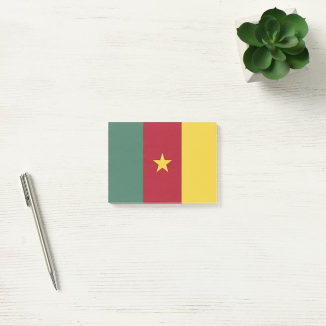 Post-it® drapeau du Cameroun (Bureau)