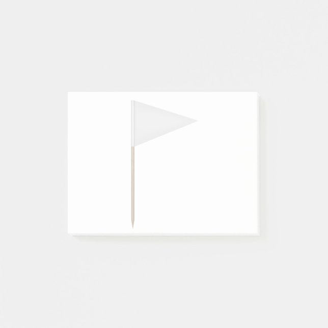 Post-it® Drapeau du triangle blanc (Devant)